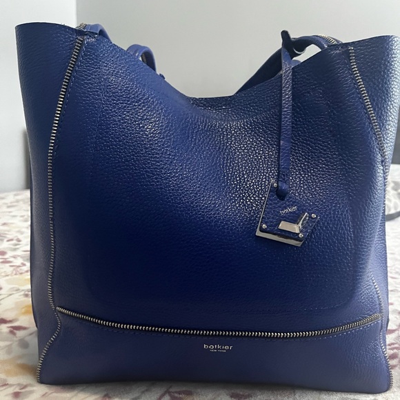 Botkier Soho Leather Tote Bag Blue - Picture 2 of 14